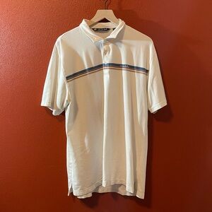 Travis Mathew Cotton Blend Striped Golfing Polo‎ Shirt